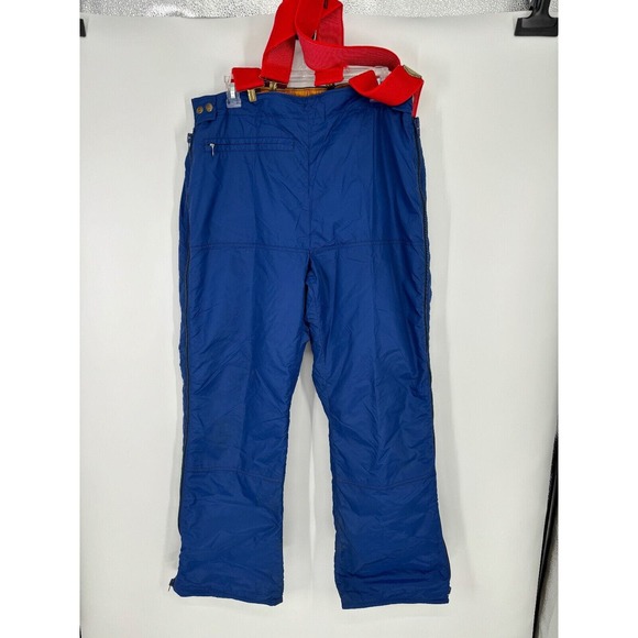 60s Vintage Eddie Bauer Blue Goose Down Insulation Puffer‎ Snow Ski Pants Large - Picture 2 of 9